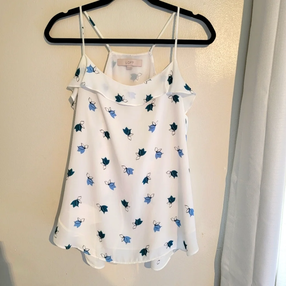Ann Taylor Loft Flowy Floral Chiffon Camisole - Picture 1 of 9